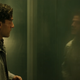 Oscar Isaac's Steven Grant has a chat with, uh, Oscar Isaac's Marc Spector, in the reflection of a wall.